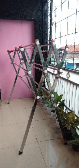 Jemuran Baju Pakaian Stainless Steel Panama | Palang 9 - 180 Cm