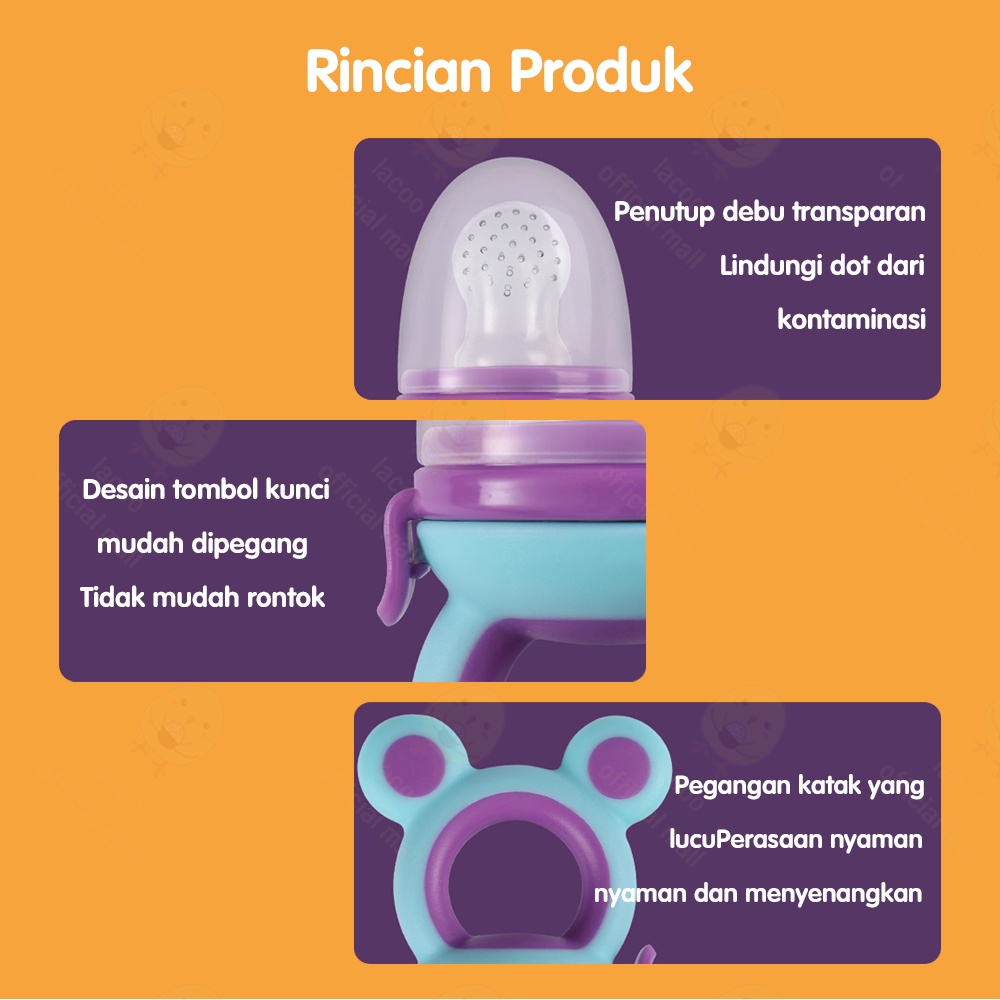 Lacoo Dot empeng buah bayi mpasi Baby fruit feeder multifungsi Baby pacifier