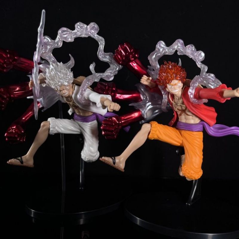 Action Figure One Piece Luffy Gear 5 Sun God Nika + 3 Tangan ver.