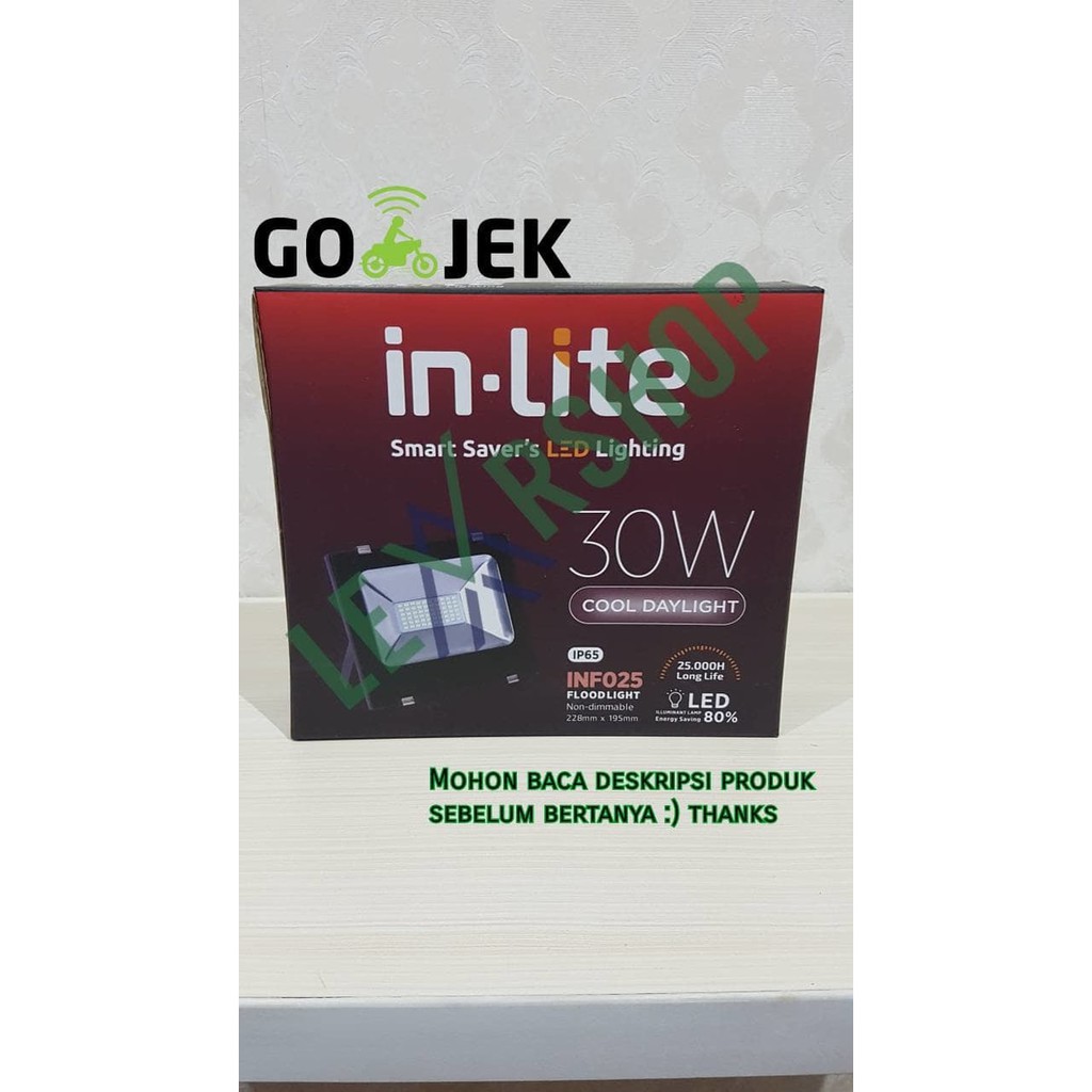 Lampu Sorot LED Inlite 30W Outdoor / Taman / Tembak / Billboard Rumah