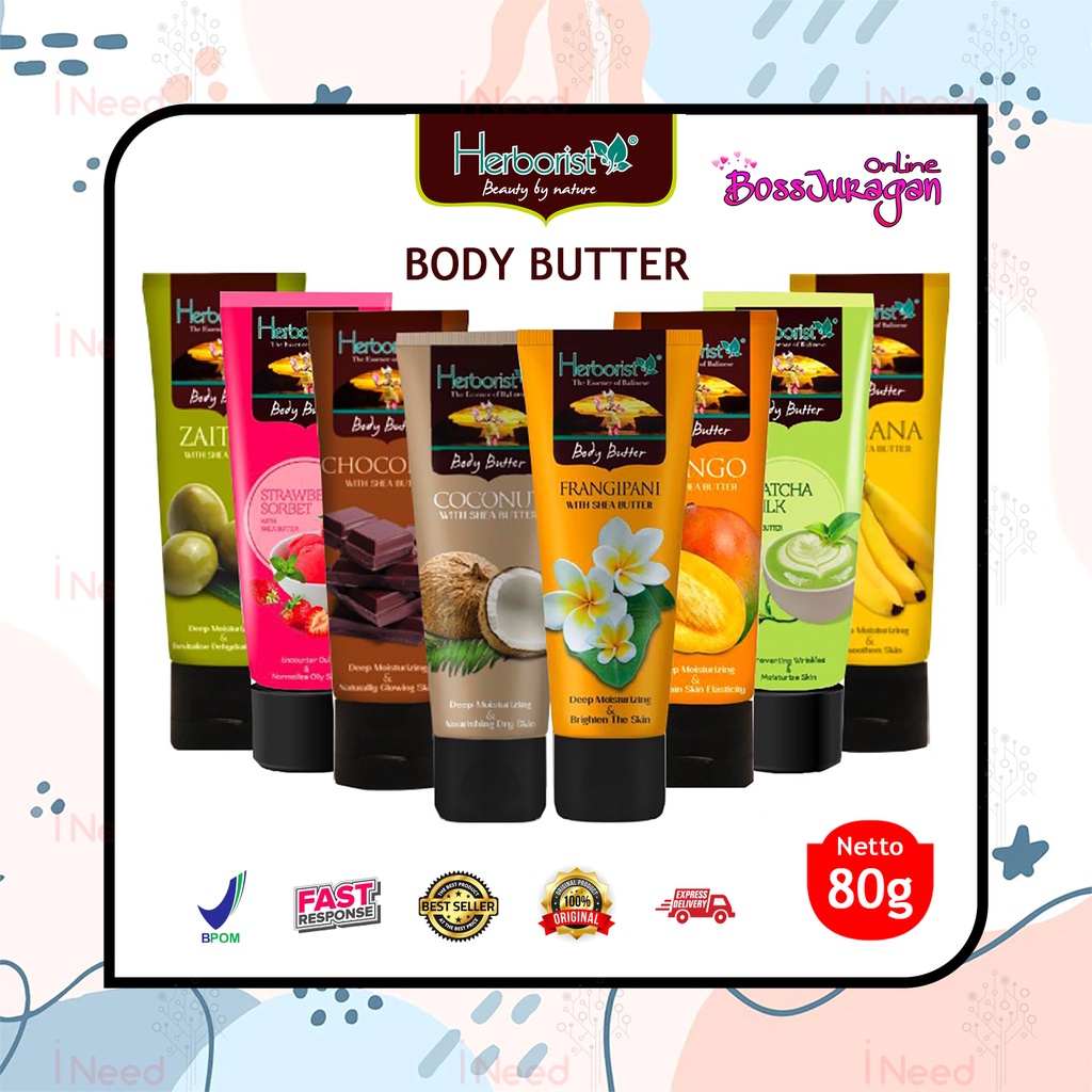 (BOSS) Herborist Body Butter 80 gr Kemasan Tube