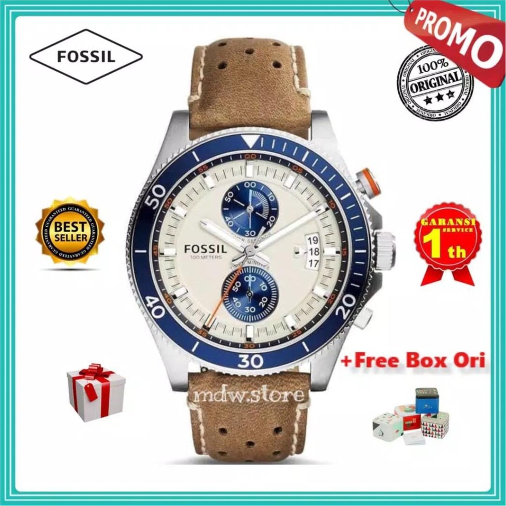 Fos sil Ori Type CH2951 CH 2951 Chronograph Jam Tangan Pria