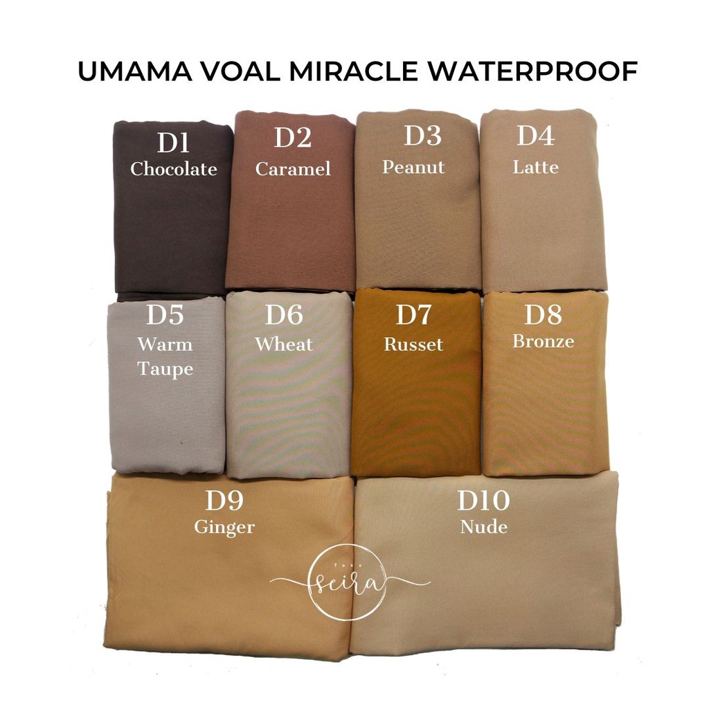 [BISA COD] Umama Hijab Voal Miracle Waterproof LC (Laser Cut)