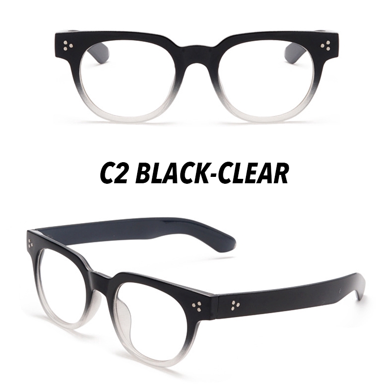 (YUZHU) Bayar di Tempat Kacamataminus 0°~-400° Eyeglasses Korean Retro Bundar Eyeglasses Wanita/Pria