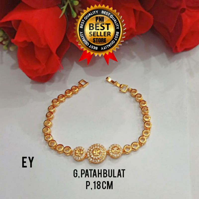 Fourfashion Gelang Tangan Dewasa Patah Bulat Kekinian PD010