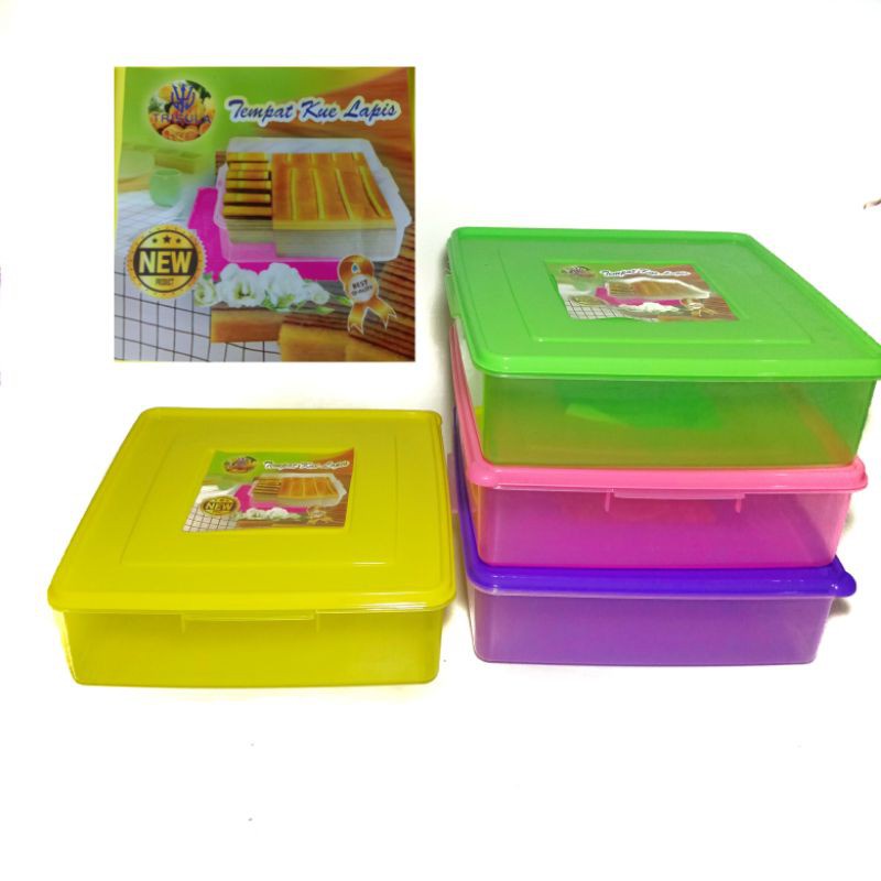 Tempat Kue Lapis 20cm 3Liter / Box Plastik / Tempat Sayur / Kotak Wadah Serbaguna