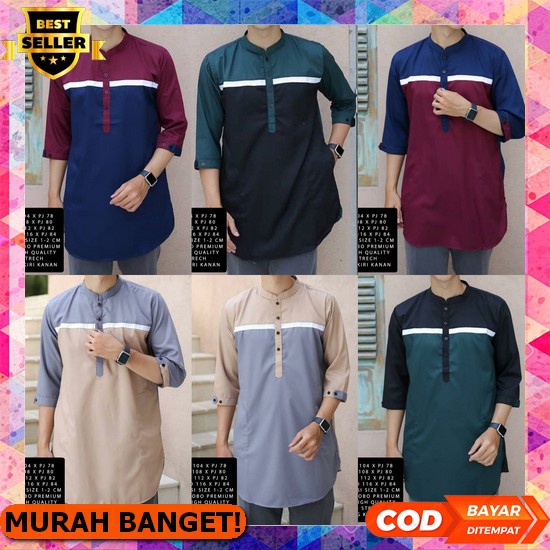 Baju Koko Terbaru Mewah Lengan Pendek Pria 2021 Lengan Panjang Dewasa 2022 Kekinian Cowok Murah Leba
