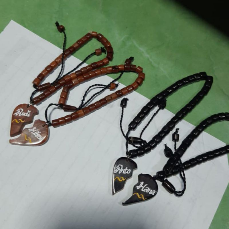 Gelang Marjan couple tulis ukir nama