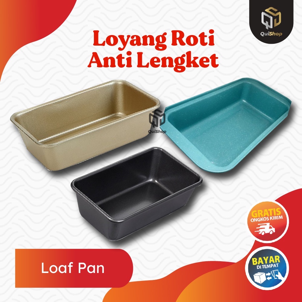 Loaf Pan Loyang Kue Large Besar Roti Teflon Brownies Baking Alat Pemanggang Peralatan Dapur Premium Termurah