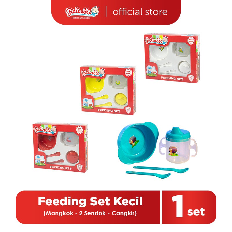 TEMPAT MAKAN BAYI FEEDING SET KECIL RELIABLE FS-5004/PERALATAN MAKAN BAYI/PELENGKAPAN MAKAN BAYI
