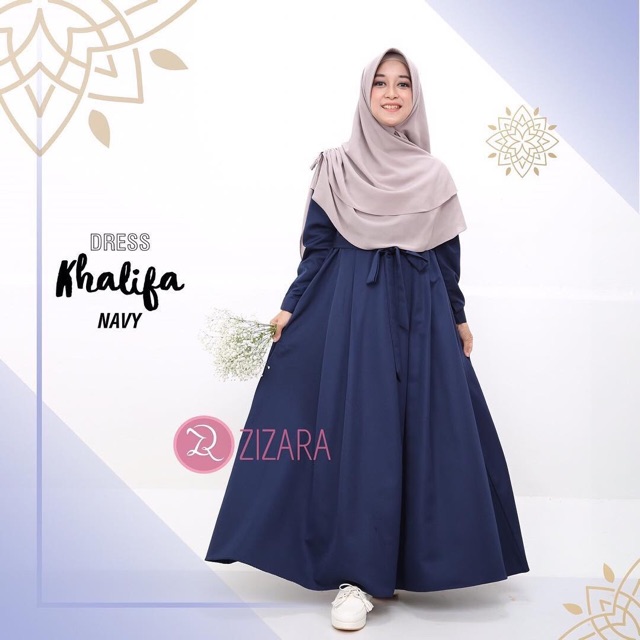Khalifa Dress Navy Zizara