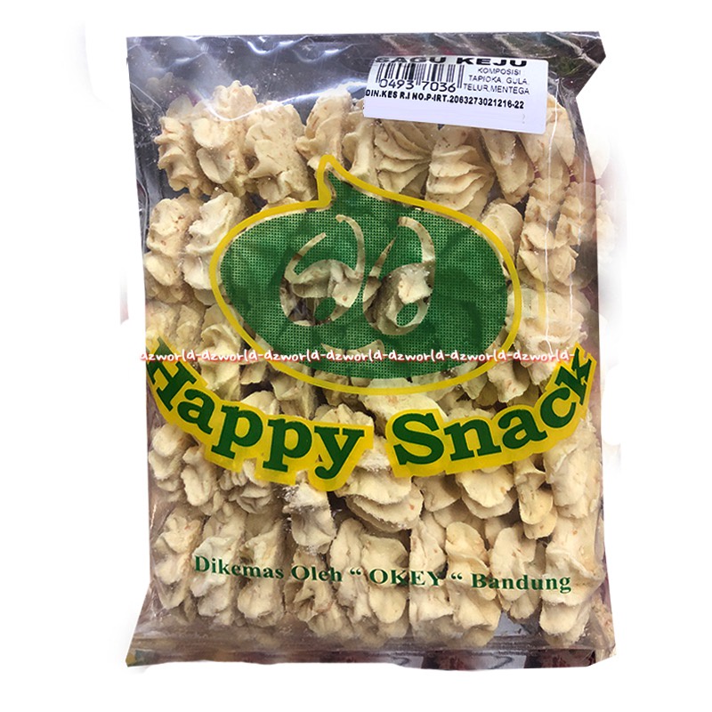 Happy Snack Sagu Keju 200gr Cemilan Snack Saggu Keju Sago Cheese Happysnack Chese Snek Hepi Hapy