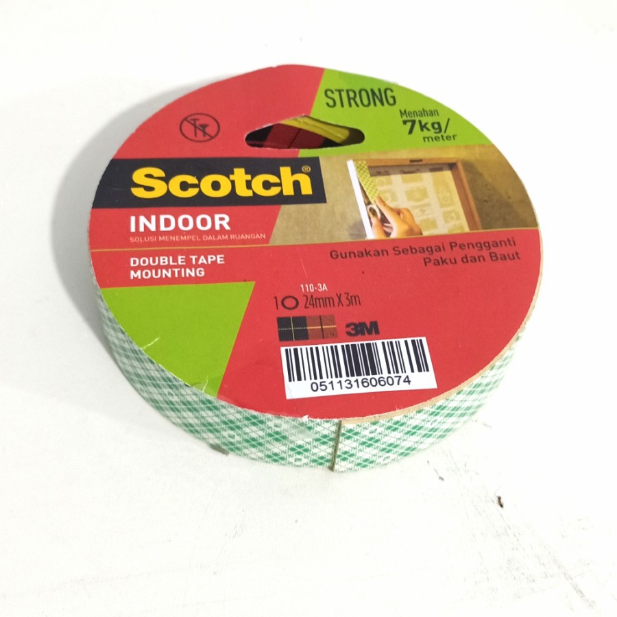 SCOTCH 3M Double Tape Mounting 24mmx3m - Indoor - Selotip 2 Sisi