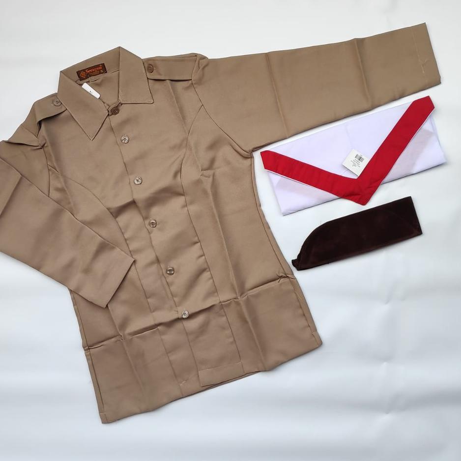 [KODE PRODUK DZDLL6288] Baju/Atasan seragam Pramuka PEMBINA (khusus Perempuan) - Lengan PANJANG, Bah