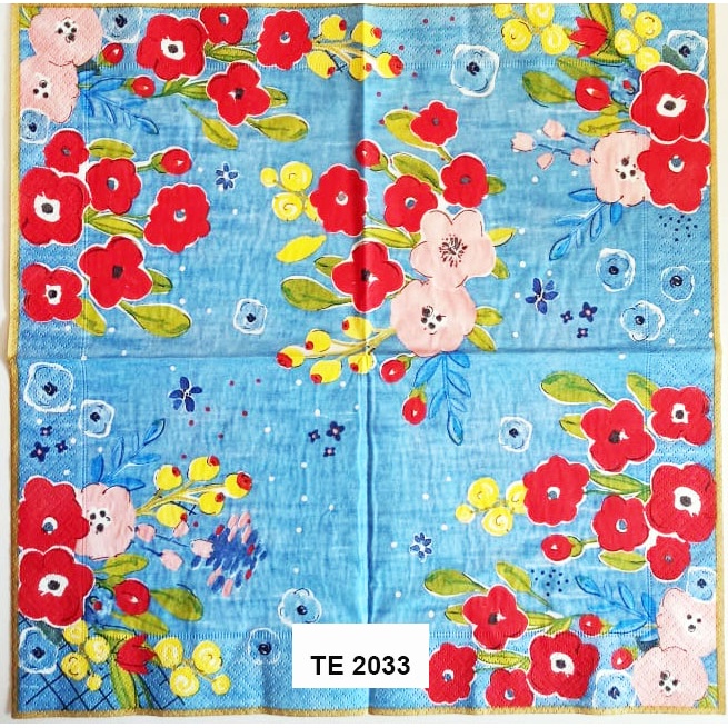 Tisu  Napkin Kerajinan  Decoupage Eropa  33X33 CM TE 2033 TTS