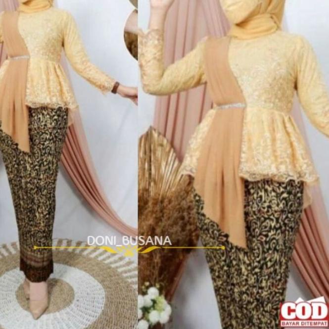 SET KEBAYA AURORA SELENDANG/KEBAYA MEWAH/KEBAYA SELENDANG LESTI/KEBAYA MODERN