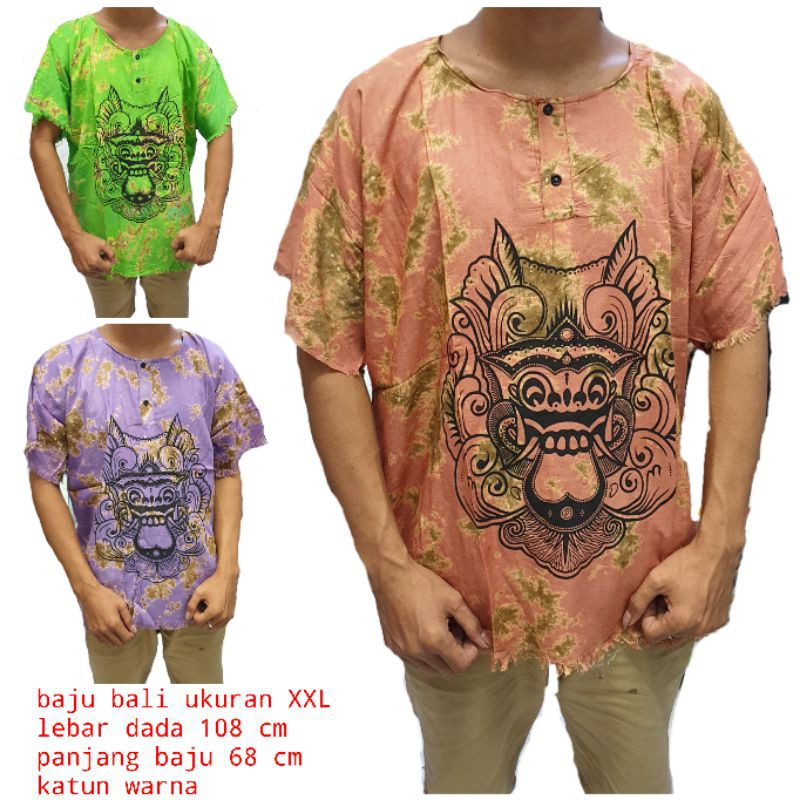 baju bali barong XL katun dasar warna dewasa