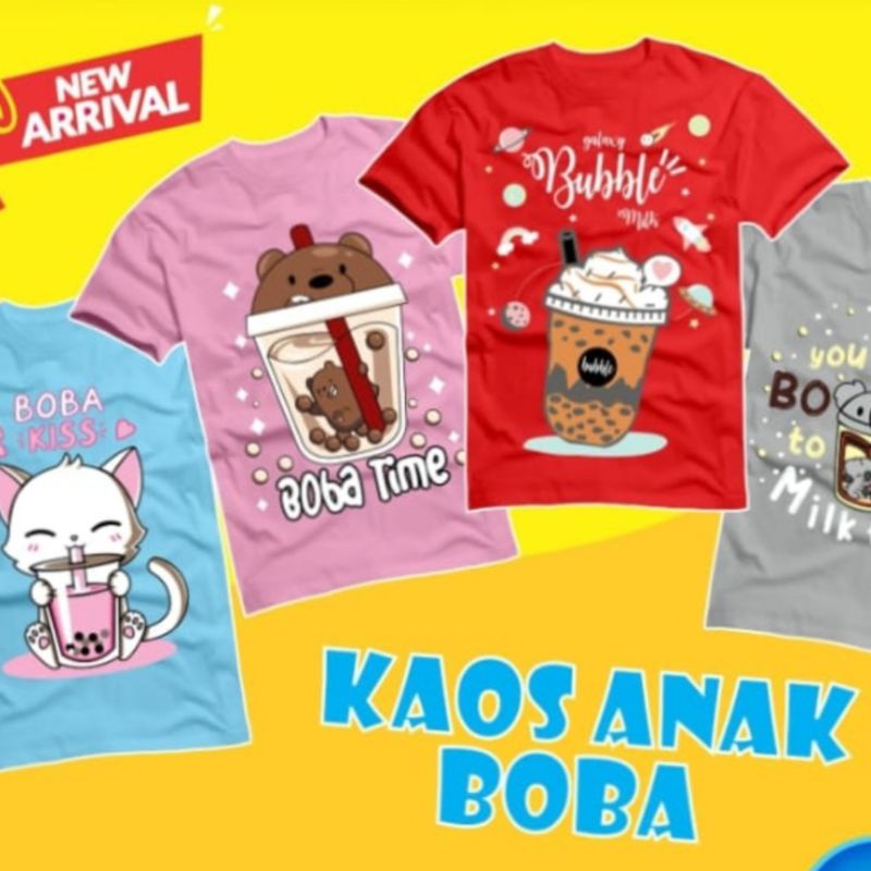 baju kaos anak boba // kaos anak motif boba