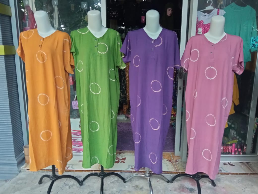 Longdress Cabutan Cincin Faulany Hitam Busui Bumil Adem Terbaru Batik Pekalongan Murah