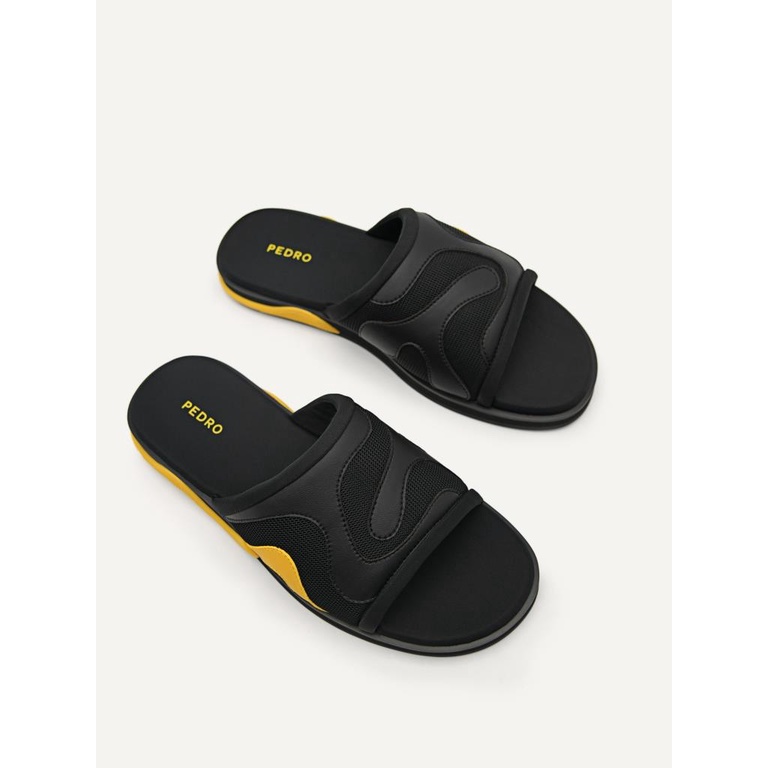 SANDAL SLIDE PEDRO PRIA ORIGINAL CASUAL BRANDED HITAM PM141