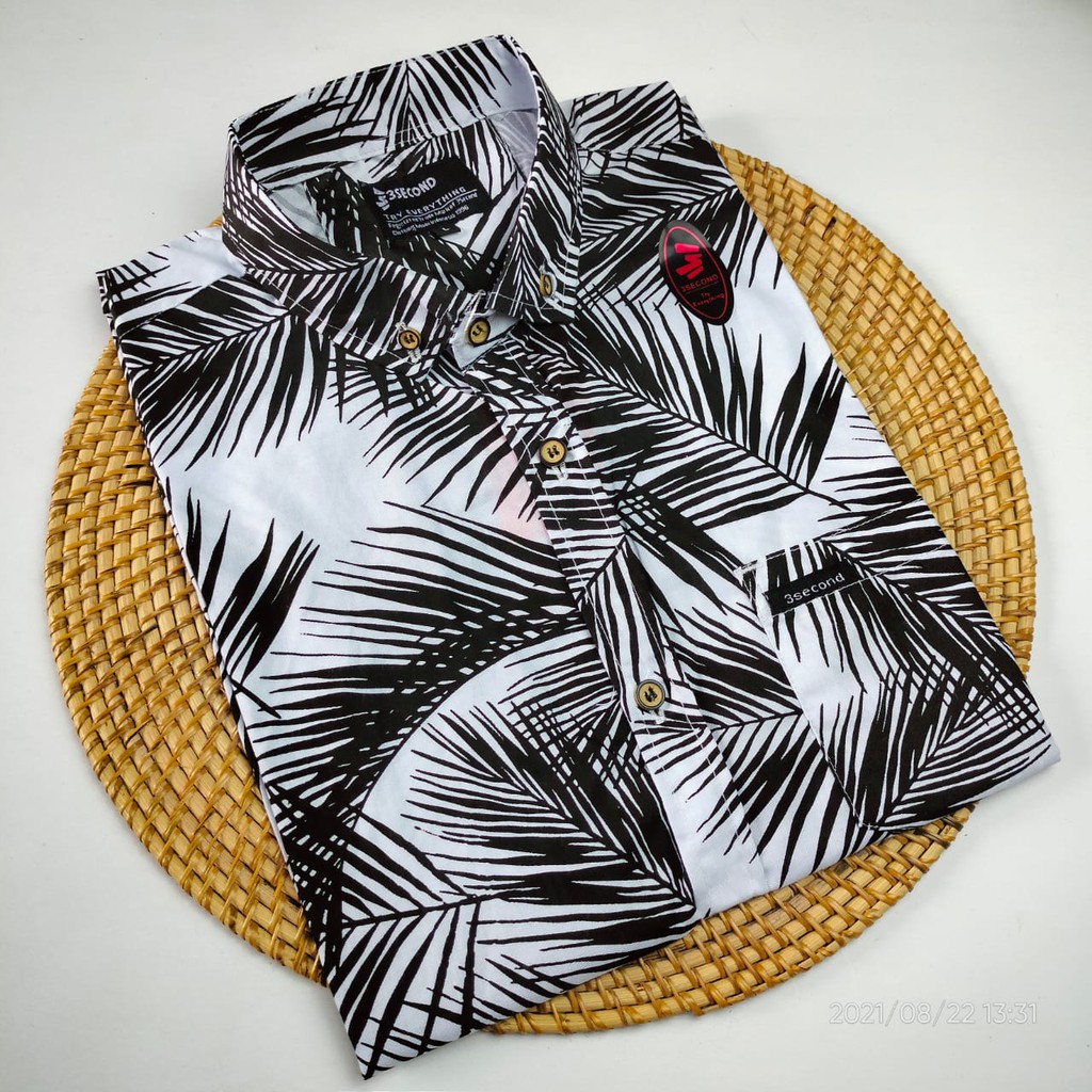 KEMEJA MOTIF SURFING PRIA LENGAN PENDEK | HEM SURVING | KEMEJA SURFING DISTRO MURAH | GROSIR KEMEJA SURFING