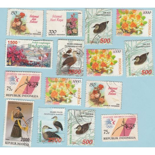 

Perangko Bekas Indonesia - Campuran 15 Pieces