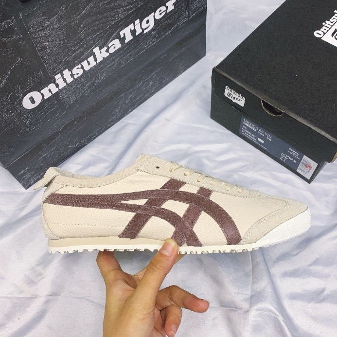 sepatu onitsuka Tiger Mexico 66 crame brown Made in Indonesia