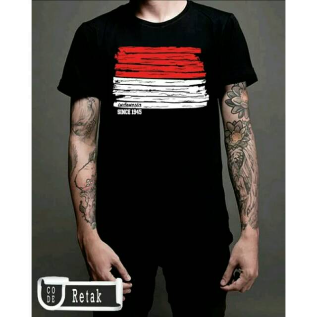 kaos merah putih Indonesia