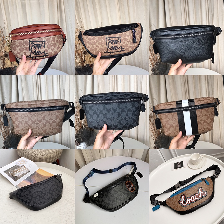 COACH new fashion all-match tas pinggang pria dan wanita/tas bahu/tas dada
