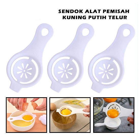 Sendok Alat Pemisah Putih Kuning Telur Egg White Separator Yolk Saringan Pisah Telor Dapur Kue