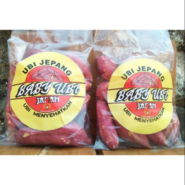 

Ubi Jepang (Baby Ubi), kemasan 1 kg. Dibudidayakan secara organik di kebon Sukabumi.