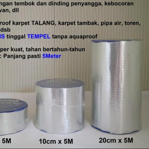

Lakban Anti Bocor Aluminum Foil Waterproof Adhesive Tape 20cm x 5Meter