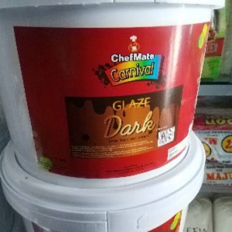 

Chefmate glaze dark coklat topping donat 1kg (ecer)