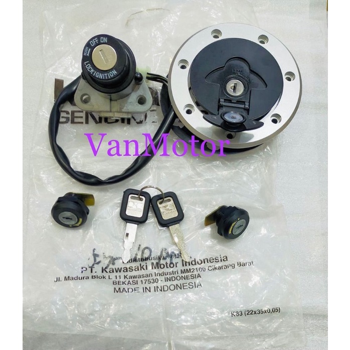 KUNCI KONTAK NINJA R S SS SET TUTUP TANK TANGKI KAWASAKI ORI ASLI