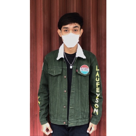 

Jacket Denim lukis LOKI MARVEL (Premium Design)
