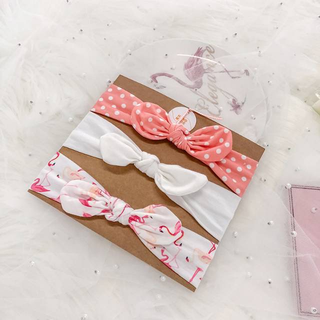 Bandana Set Bayi Isi 3 Headband Bayi Newborn Bandana Kain Elastis Bando Bayi Ikat Rambut Bayi Anak