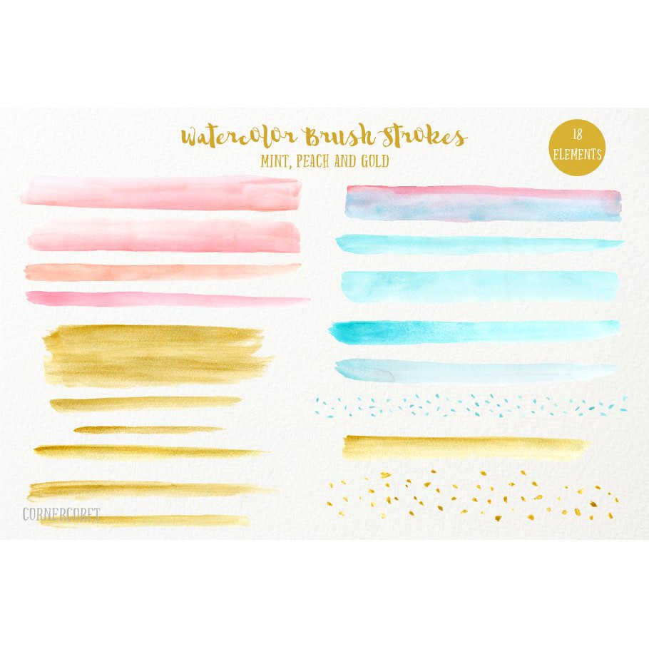 Watercolor Brush Stroke Bundle - Adobe Photoshop