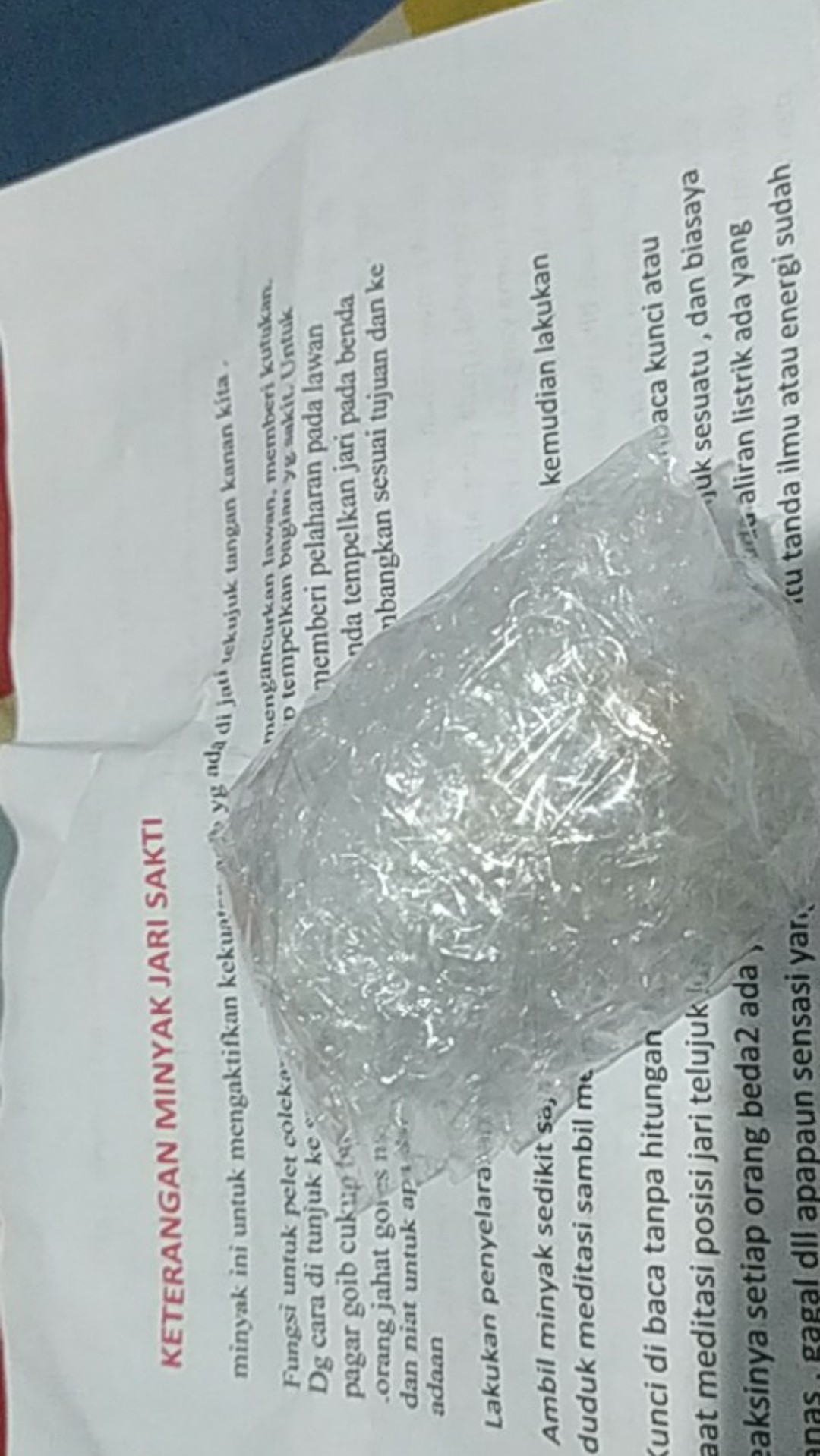 Minyak Telunjuk Jari Sakti