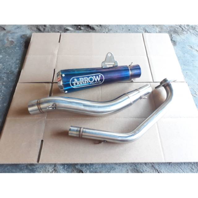 Knalpot Arrow Pro Race Rainbow CBR 150R CB 150R GSX 150 MT15 R15 Vixion Aerox Nmax dll fullset