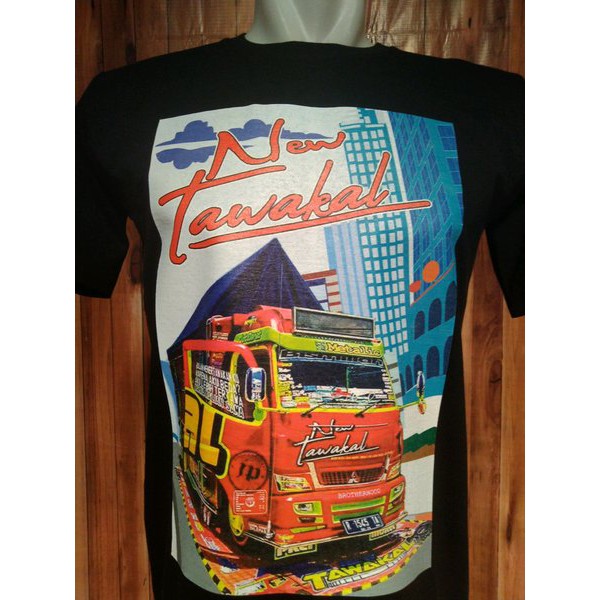 Kaos Truk New Tawakal Indonesia Warna Hitam Canter Baju Bis Truck Cabe Malang Mbois Tshirt Stut Jack