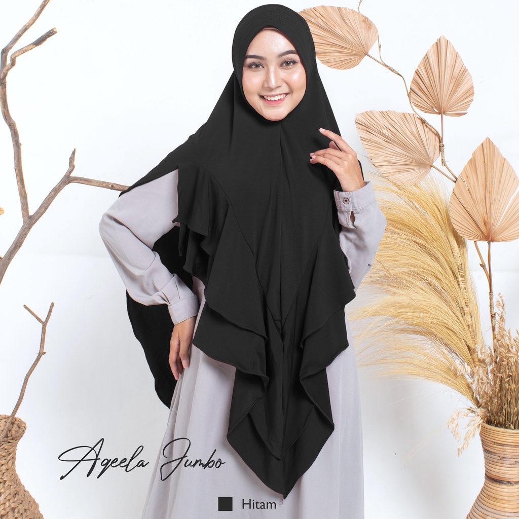 Jilbab Khimar Jumbo Hijab Syari Kerudung Instan Aqeela-6
