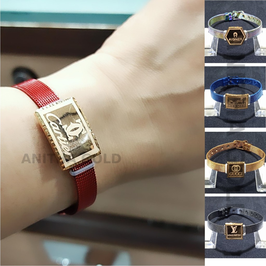 Liontin Emas Asli 375 Gelang Gesper Gelang Jam Charm Emas