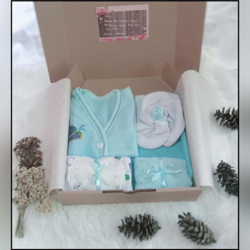Hampers baby kado bayi murah kado lahiran bayi box (UPLODE ULANG)-New born biru