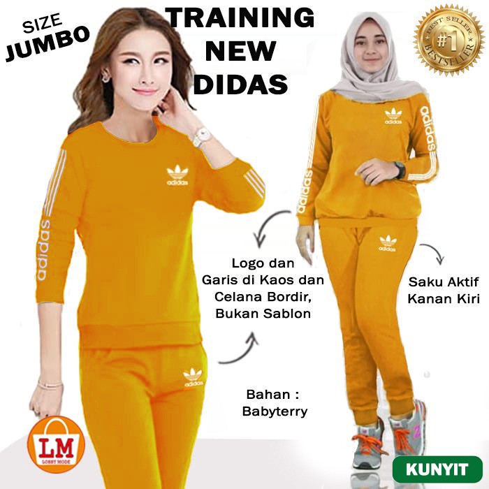 TERMURAH TERLARIS LMS 07752-07764 SETELAN TRAINING NEW L XL XXL XXXL / BAJU OLAHRAGA WANITA/SETELAN SENAM WANITA/TRAINING WANITA MUSLIM