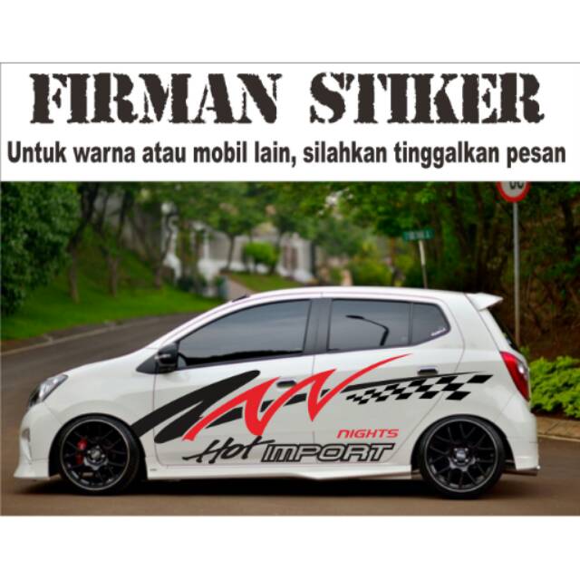 Stiker Mobil Ayla Agya Putih Shopee Indonesia