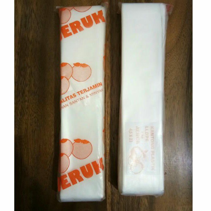 Plastik PE Jeruk 4.5 X 23 CM / PE Plastik Es / PE Plastik Es Mambo Lilin 4.5 X 23 CM