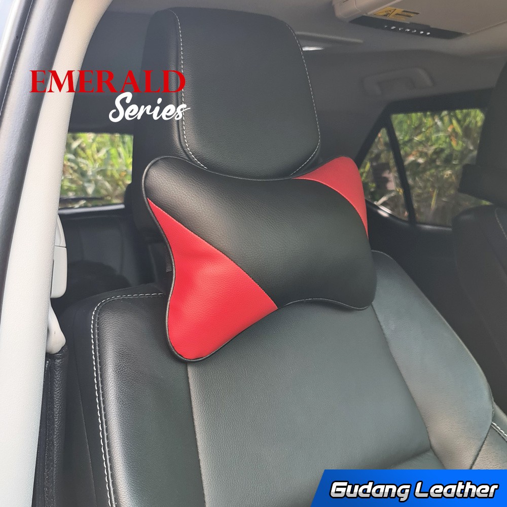 Bantal Mobil Kulit Sintetis PLUS Cover Seat Belt - Emerald Series