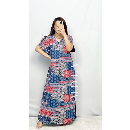 MDLV ~ 91980# Homewear Maxi Dress Maxi Dress Jumbo Big Size Dress Batik Import