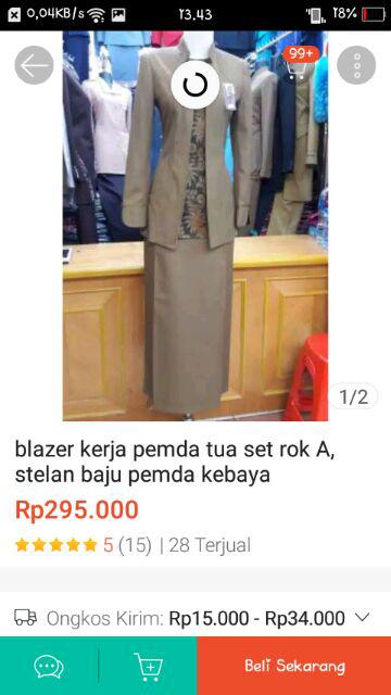 Stelan Blazer Batik Pns/pemda Aceh