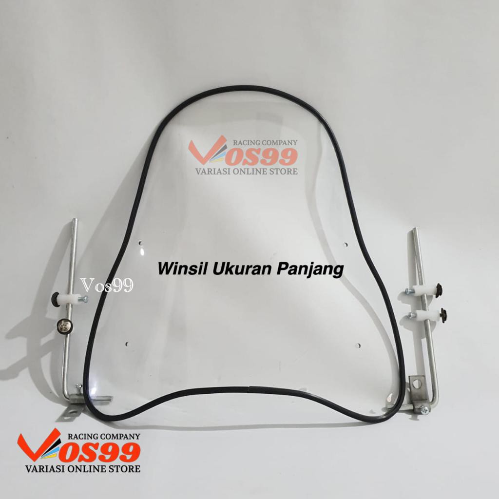 WINDSHIELD WINSIL / TAMENG PELINDUNG ANGIN DAN DEBU UNIVERSAL DI MOTOR MATIC HONDA YAMAHA